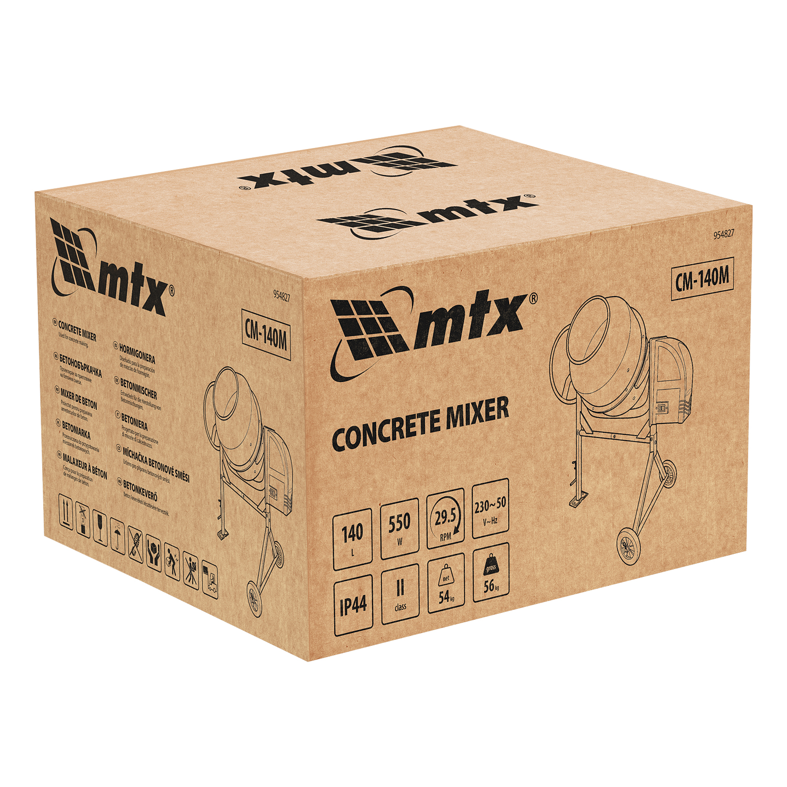 Betoniera 140 L, 550 W, CM-120M MTX