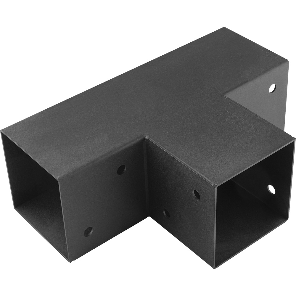 Conector pergola GPT 100 DMX, 102 x 206 x 306 x 2 mm, vopsit cu pulbere neagra, otel