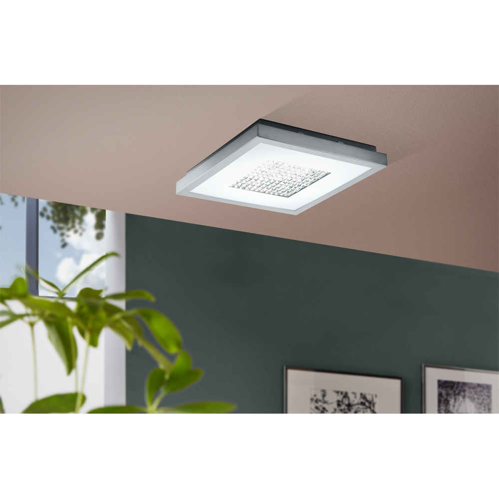 Plafoniera EGLO Pescate, LED, 24W, 2100lm, crom