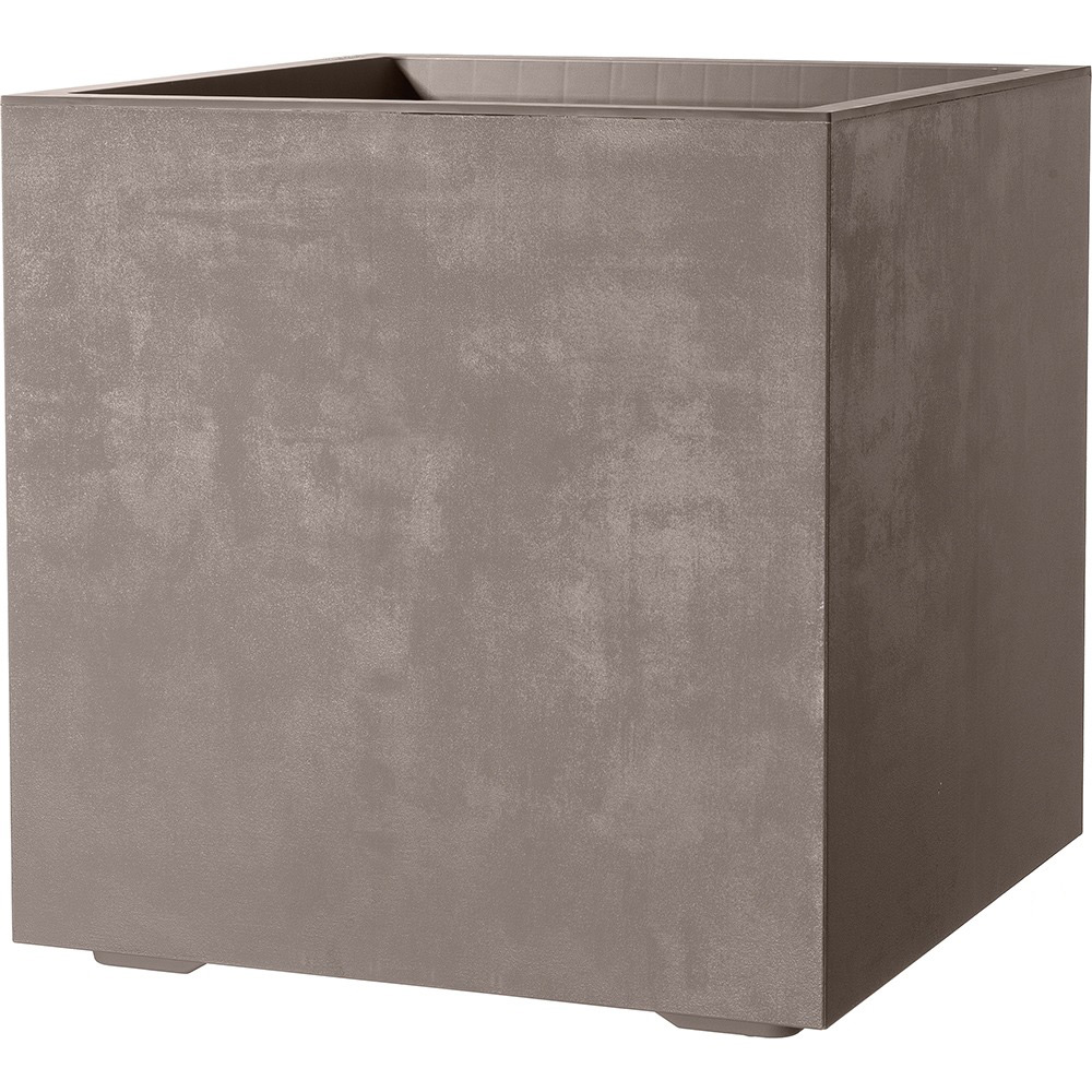 Jardiniera DEROMA Millenium, 39 x 39 x 39.1 cm, plastic, gri taupe