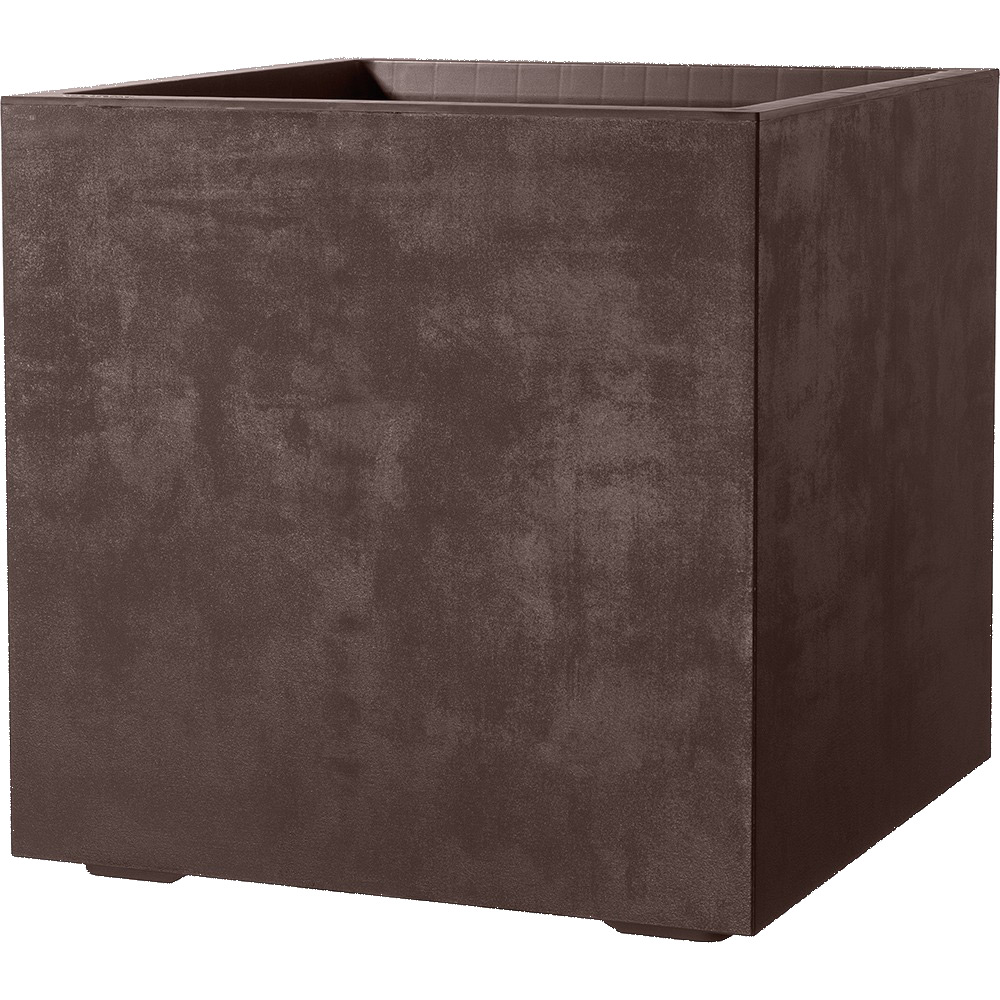 Jardiniera DEROMA Millenium, 39 x 39 x 39.1 cm, plastic, maro bronz