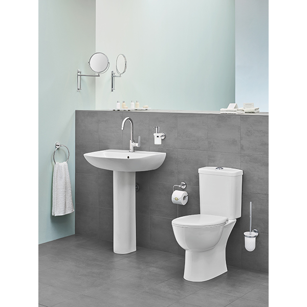 Set perie toaleta GROHE Bau Cosmopolitan 40463001, crom-transparent
