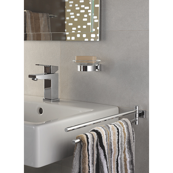 Suport perete GROHE Essentials Cube 40508001, crom