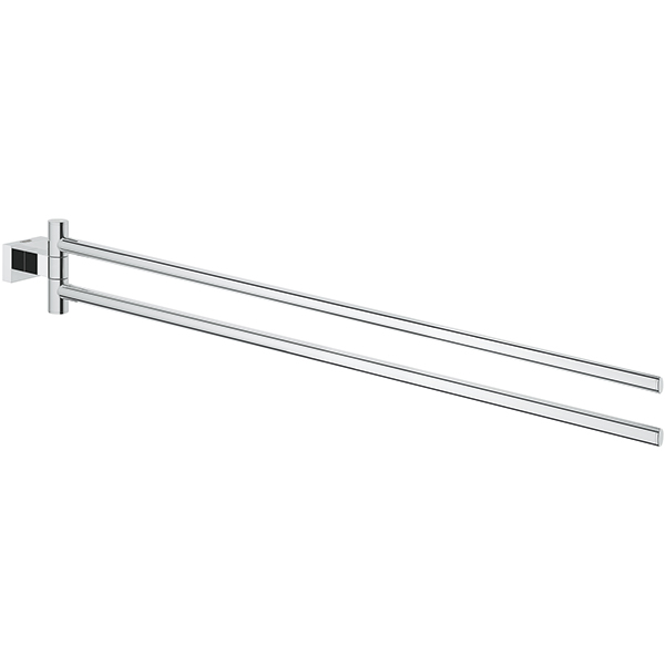 Suport prosop dublu GROHE Essentials Cube 40624001, 43.9cm, crom