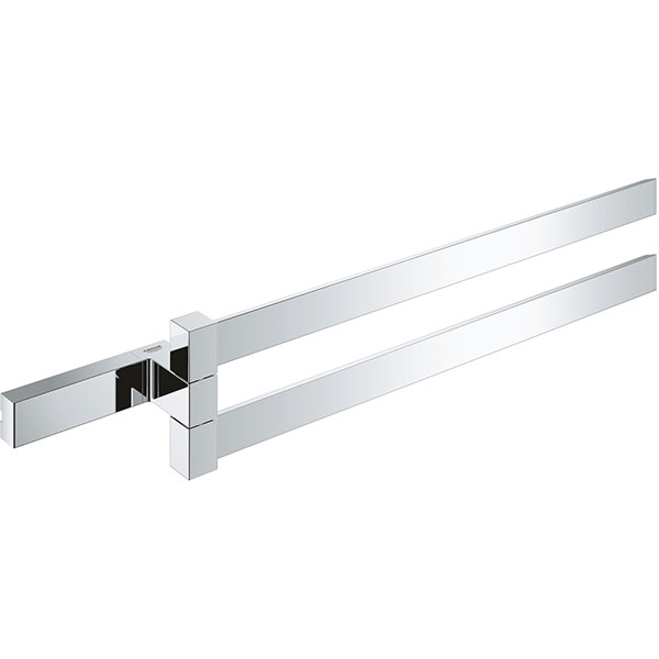 Suport prosop dublu GROHE Selection Cube 40768000, 40cm, argintiu