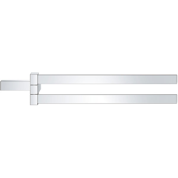 Suport prosop dublu GROHE Selection Cube 40768000, 40cm, argintiu