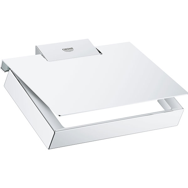 Suport hartie igienica GROHE Selection Cube 40781000, argintiu