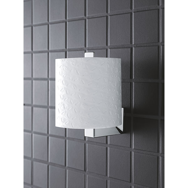 Suport hartie igienica GROHE Selection Cube 40784000, argintiu