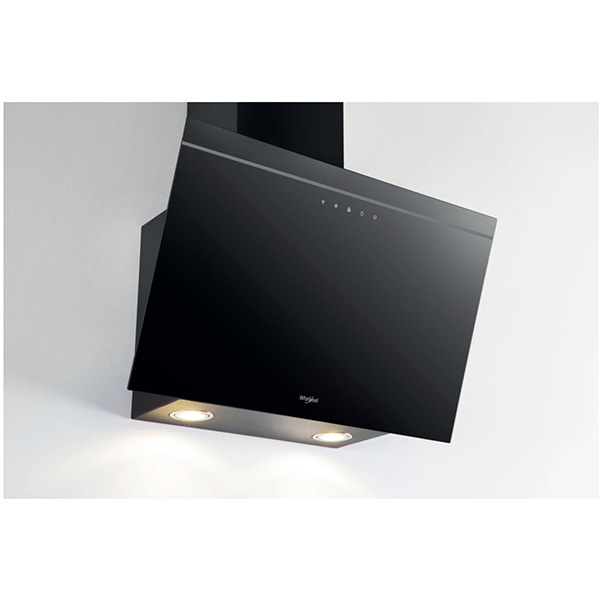 Hota decorativa WHIRLPOOL AKR 62F LT K, 1 motor, 650 m3/h, L 60 cm, negru