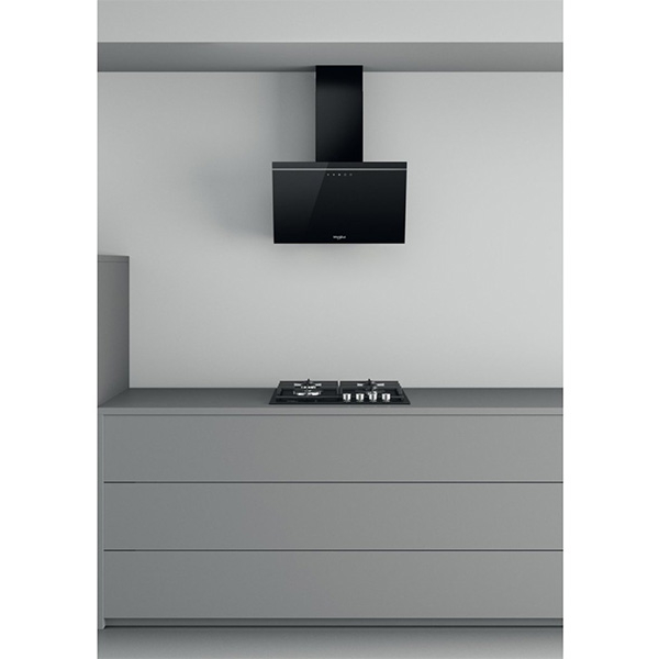 Hota decorativa WHIRLPOOL AKR 62F LT K, 1 motor, 650 m3/h, L 60 cm, negru