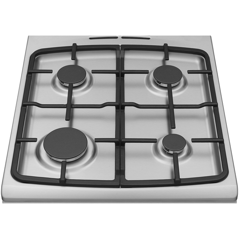 Aragaz HANSA FCMX58292, 4 arzatoare, Gaz + Electric, L 50 cm, Grill, inox