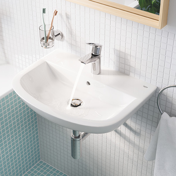 Baterie lavoar GROHE Bauloop 23335001, marimea S, alama, argintiu