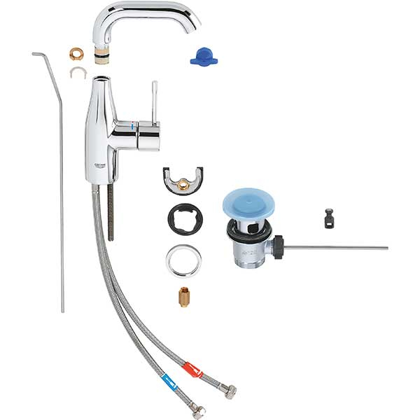 Baterie lavoar GROHE New Essence 23462001, marimea M, metal, crom