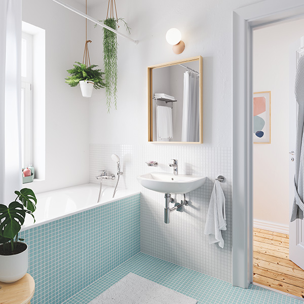 Baterie dus GROHE Bauloop 23633001, alama, argintiu