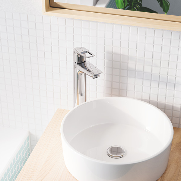 Baterie lavoar GROHE Bauloop 23764001, marimea XL, alama, argintiu