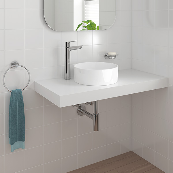 Baterie lavoar GROHE Bauloop 23764001, marimea XL, alama, argintiu
