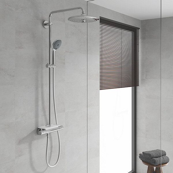 Sistem dus GROHE Vitalio Joy 260 26403001, termostat, 3 functii, crom