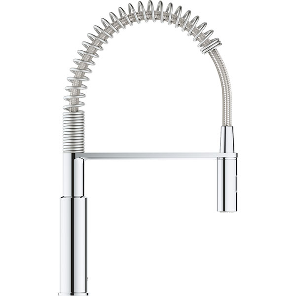 Baterie bucatarie GROHE Get 30361000, dus extractibil, metal, argintiu