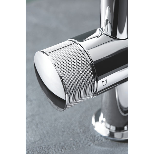 Baterie bucatarie cu filtru GROHE Blue Pure Eurosmart 30383000, metal, argintiu