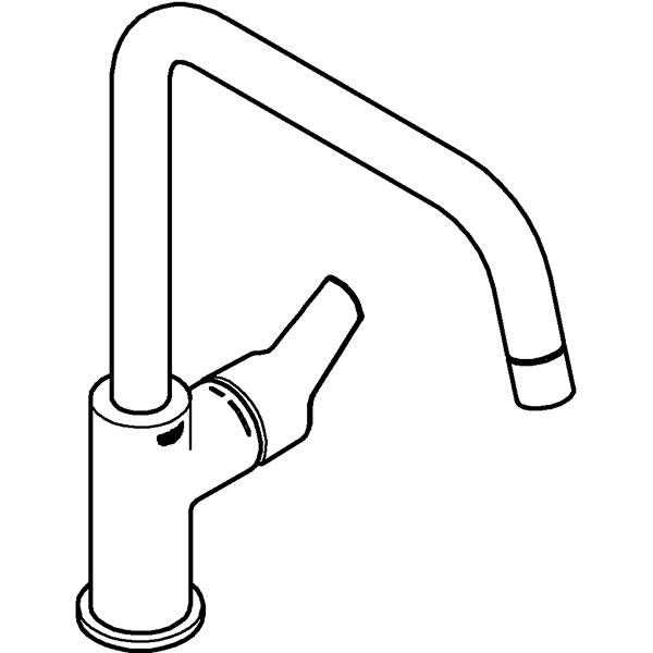 Baterie bucatarie GROHE Start 30470000, tip U, alama, argintiu