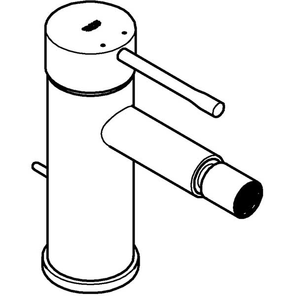 Baterie bideu GROHE Essence 32935001, marimea S, metal, crom