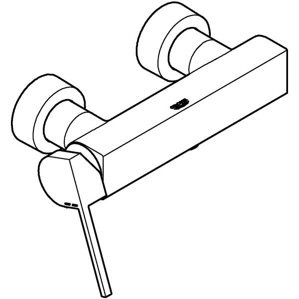 Baterie dus GROHE PLUS 33577003, metal, crom