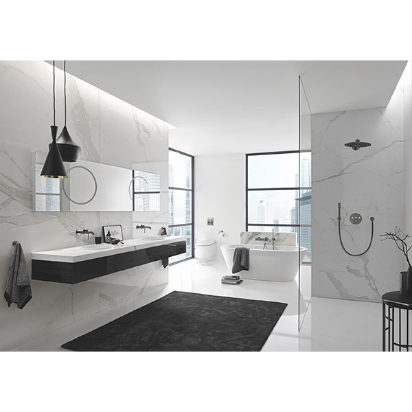 Baterie cada-dus GROHE Essence 33624AL1, metal, antracit