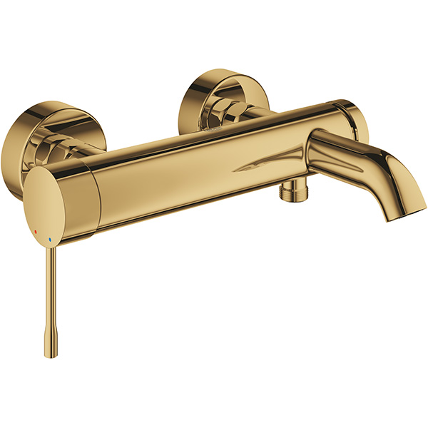 Baterie cada-dus GROHE New Essence 33624GL1, divertor automat, alama, auriu