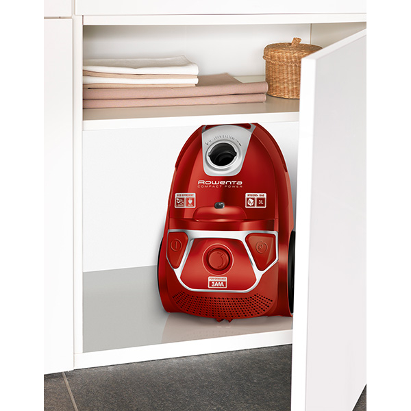 Aspirator cu sac ROWENTA Compact Power RO3953EA, 3l, 900W, 75dB, rosu-negru