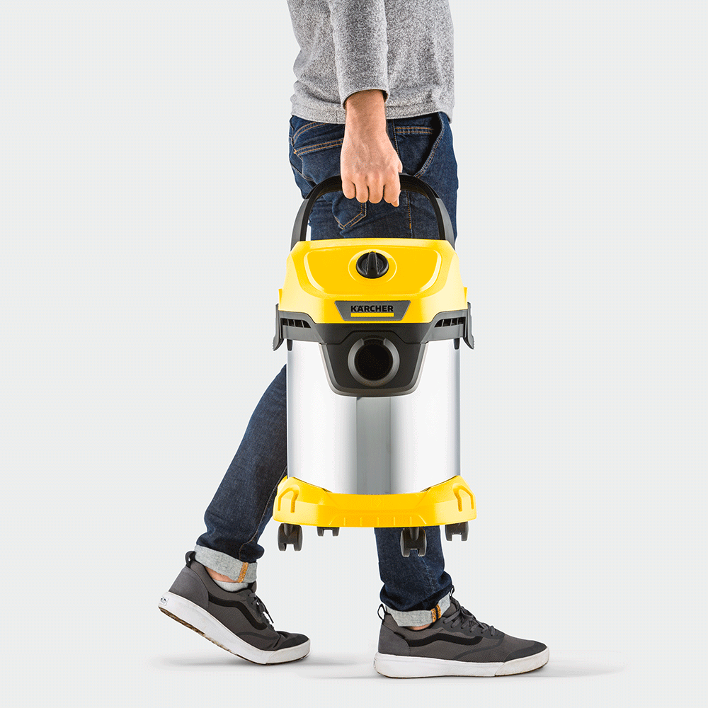 Aspirator fara sac KARCHER WD 3 S V-17/4/20, 17l, 1000W, 75dB, galben