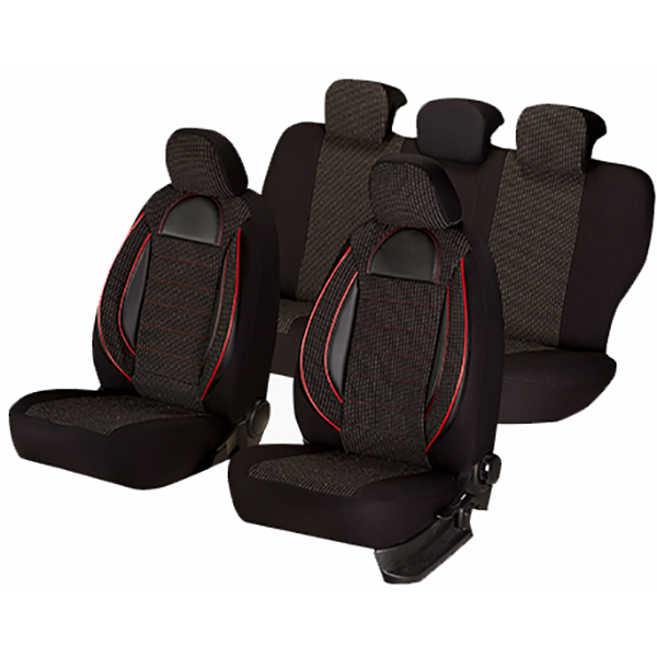 Set huse scaune UMBRELLA Racing 44487, negru