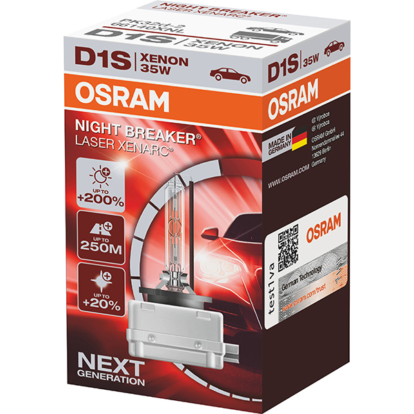 Bec auto Xenon OSRAM Night Breaker Laser, D3S, 4500K, 35W, 12V, 1buc