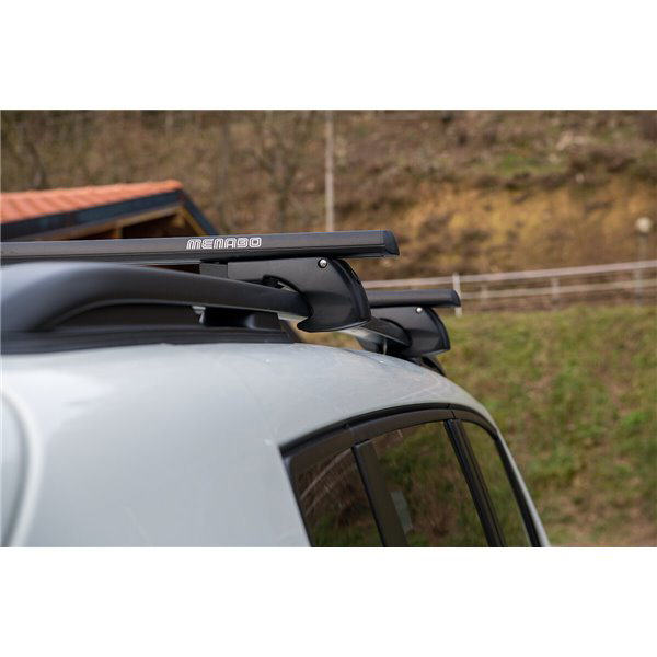 Bare transversale MENABO Sherman Black, Mercedes E Break (S210), 1995-2002, 120 cm