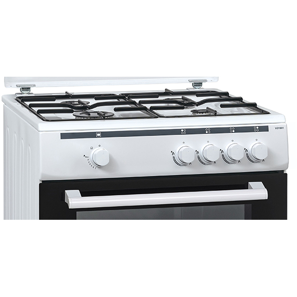 Aragaz VORTEX VO1801, 4 arzatoare, Gaz, L 60 cm, alb