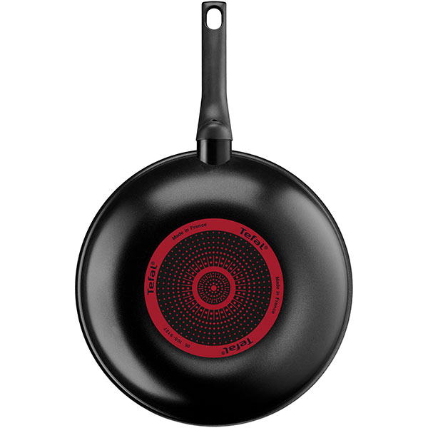 Tigaie wok TEFAL Simply Clean B5671953, 28cm, aluminiu, negru