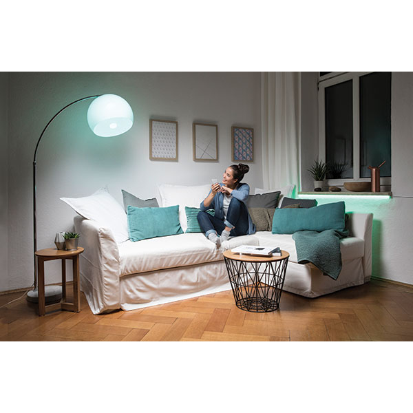Set 2 becuri LED RGBW OSRAM 4058075091733, E27, 9W, Telecomanda
