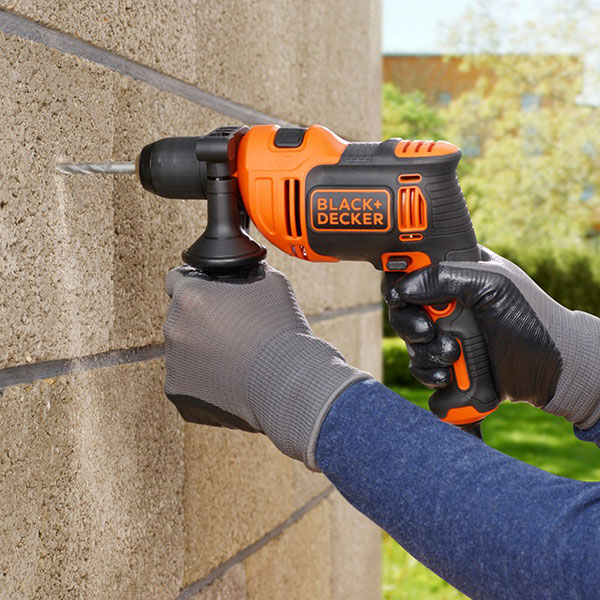 Masina de gaurit si insurubat (bormasina) BLACK&DECKER BEH710K, 710W, 2800RPM, mandrina rapida 13mm, percutie