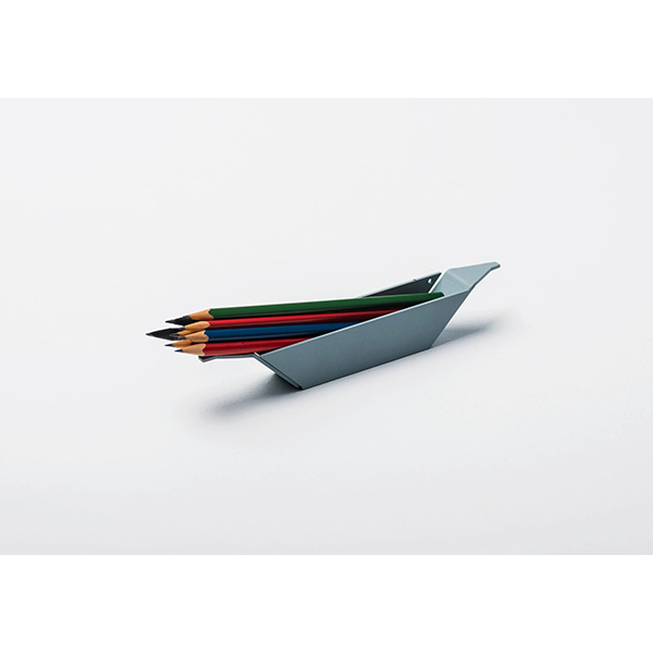 Suport instrumente de scris SPIN Boat Organiser, gri-albastru