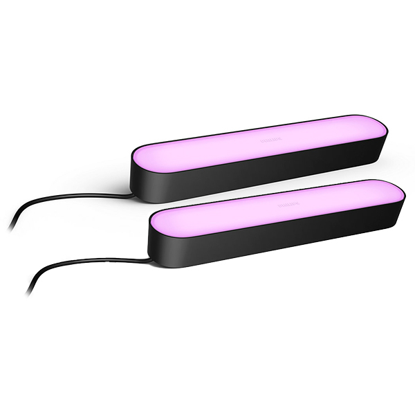 Pachet lampi inteligente PHILIPS Hue Play 8718696170724, lumina RGB, 6.6W, negru, 2 buc