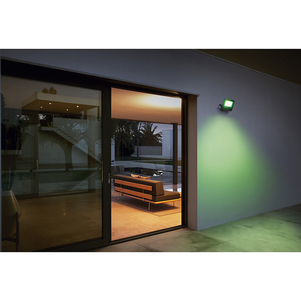 Proiector LED Smart LEDVANCE FLOOD, 20W, 1260 lumeni, RGB, gri inchis