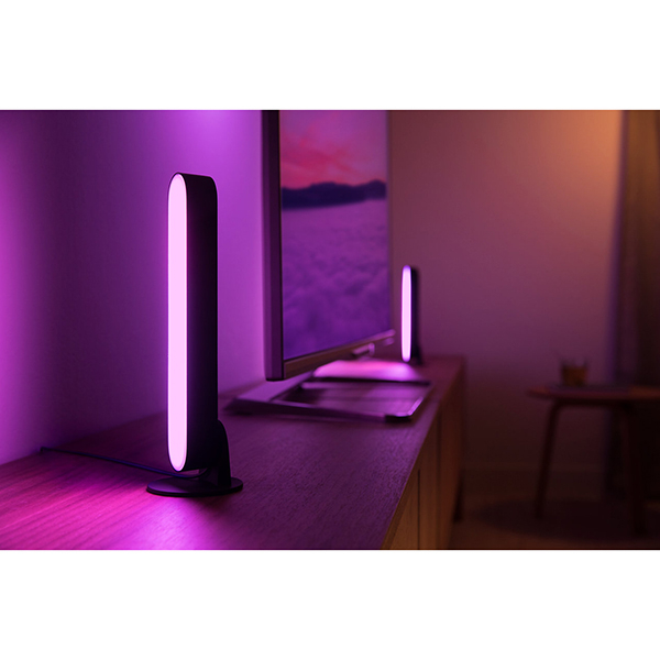 Pachet lampi inteligente PHILIPS Hue Play 8718696170724, lumina RGB, 6.6W, negru, 2 buc