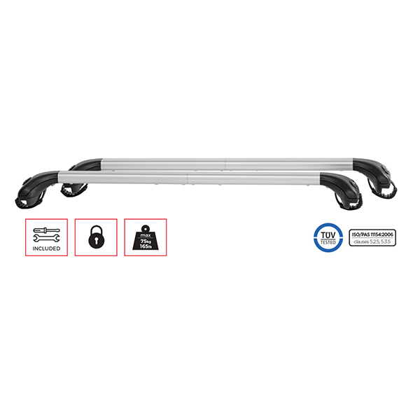 Bare transversale MENABO Ariete Flush, Volvo XC60, 2014-2017, 105 cm