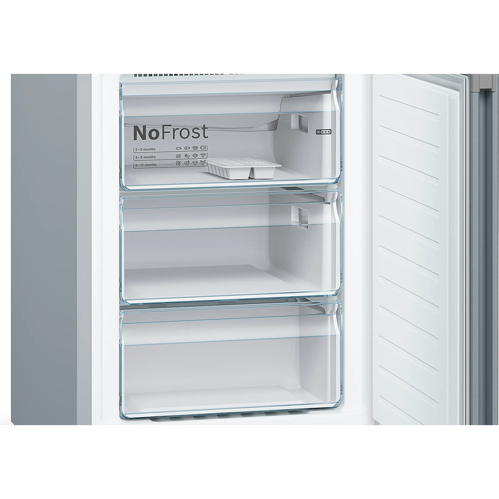 Combina frigorifica BOSCH KGN39VLEB, No Frost, 368 l, H 203 cm, Clasa E, inox