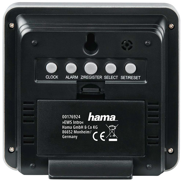 Statie meteo HAMA EWS Intro cu radio si alarma, alb