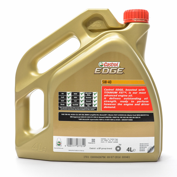 Ulei Motor CASTROL EDGE, 5W-40, 4L