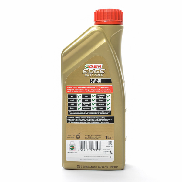 Ulei Motor CASTROL EDGE TURBO DIESEL, 5W-40, 1L