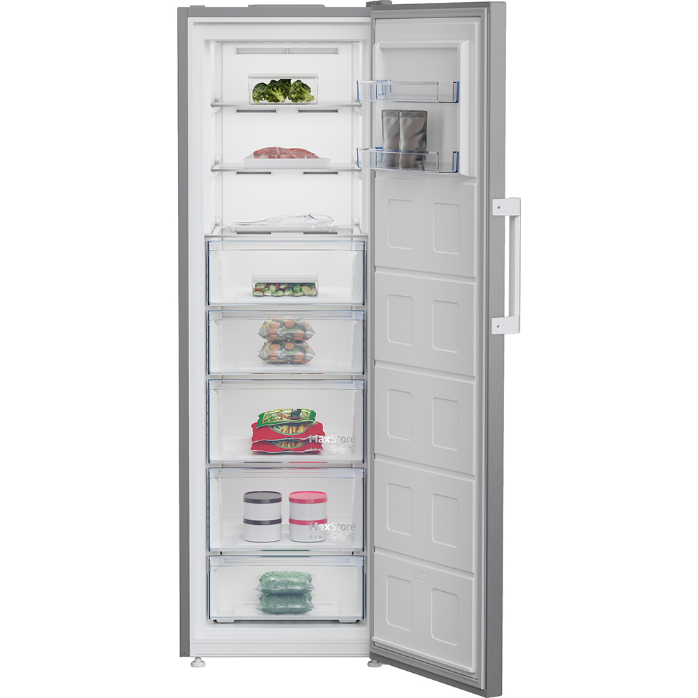 Congelator BEKO B5RFNE314XB, No Frost, 286 l, H 186.5 cm, Clasa E, argintiu