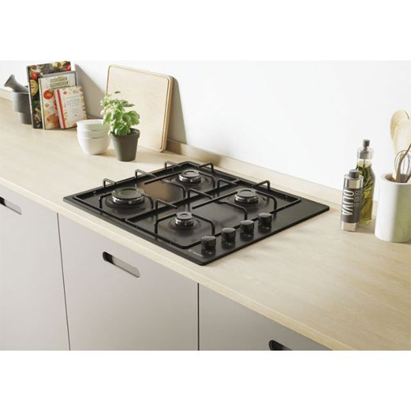Plita incorporabila CANDY CHW6LBB, Gaz, 4 arzatoare, negru