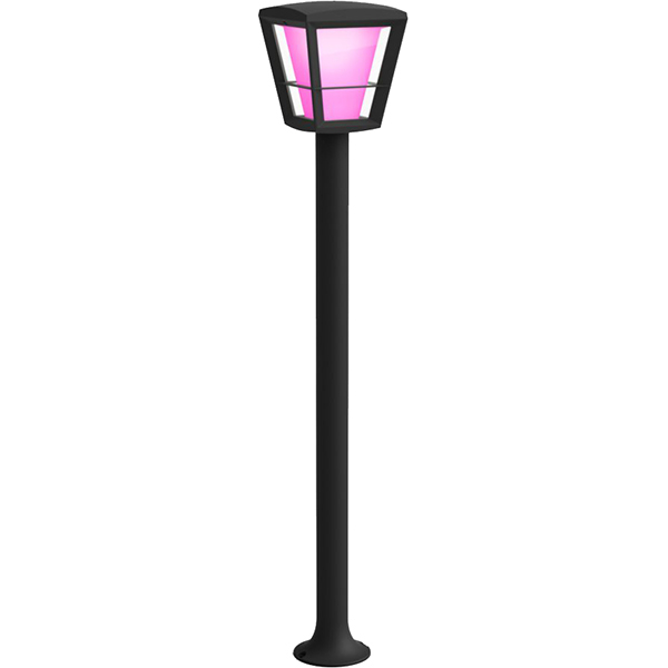 Stalp iluminat smart PHILIPS Hue 8718696170601, 15W, 1150lm, IP44, RGB, negru