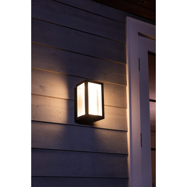 Aplica LED smart PHILIPS Hue 8718696170489, 2x8W, 1200lm, IP44, RGB, negru